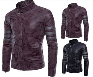 Winter Men Jacket PU Resident Evil Hot-Selling Three-Dimensional Pockets Mens Leather Jacket Slim Fit Leather Coat Men Size M-5XL J180754