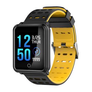 Akıllı İzle Kan Basıncı Kalp Hızı Monitörü Smartwatch Spor Izci IP68 IOS Android Telefon Için Su Geçirmez Akıllı Bileklikler