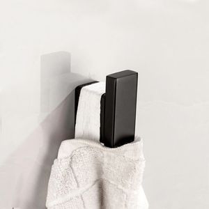 Elektropläterad badrumsrockkrok SUS 304 rostfritt stål fast fyrkantig toalett hattkläder handdukhängare krok badrumstillbehör