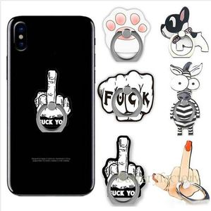 Funny Cartoon Animal Zabra Mobile Phone Finger Ring Holder Cute Stand Charging Support Cell Phone Universal Bracket