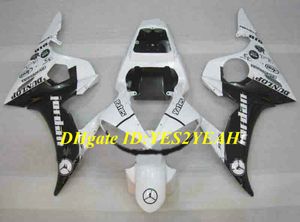 Zestaw do obróbki motocykli dla Yamaha YZFR6 03 04 05 YZF R6 2003 2004 2005 YZF600 Top White Black Fairings Set + Gifts YN29