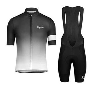 2020 RAPHA Short Sleeve Pro Team Cycling Jersey Set Ropa Ciclismo maillot Bicycle Clothing Bike Pad Bib shorts Sportwear Y20112106