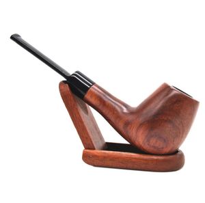 A new type of wood pipe cleaning red sandalwood tobacco pipe bent handle cigarette holder