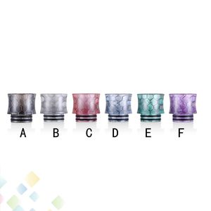 810 Honeycomb Drip Tips Snake Skin Epoxy Resin Drip Tip Colorful Wild Cobra Mouthpiece For TFV12 Prince TFV8 DHL Free