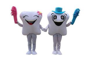 2018 High quality hot Teeth and toothbrushes Mascot Costume Cartoon Character Langteng 100% real picture Free Shipping