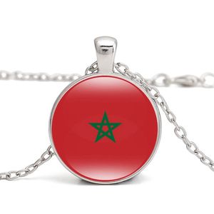 Colares De Jóias Africanas venda por atacado-Bandeira de Marrocos Pingente de Colar Norte Africano País Bandeiras Nacionais Egito Albânia Líbia Sudão Tunísia Eu Amo Hometown Mulheres de Jóias Por Atacado