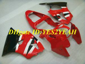 Kit carenatura moto per KAWASAKI Ninja ZX6R 636 00 01 02 ZX 6R 2000 2001 2002 Set carenature rosso caldo ABS + regali KH05