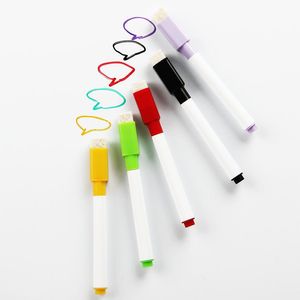 6PCS Set Brand New Magnetic Whiteboard Pen Erasable Dry White Board Markers Built In Eraser Office School Supplies