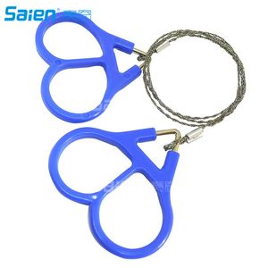 Wire Saw, Stainless Steel Pocket Saws Rope Blade Chain Survival Tool with Finger Handle for Cutting