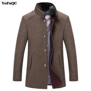 3xl Brand Men's Casual Long New Wool & Blend Jacket Male Single Breasted Woolen Coats Outwear Thicker Windbreaker
