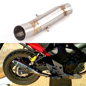 CB500X CB500F CBR500 Motosiklet Egzoz Sistemi Orta Boru Susturucu Paslanmaz Çelik Honda CB500R CB500F CB500R Üzerinde Kayma