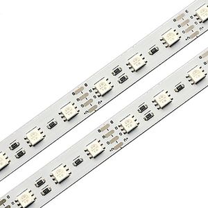 100pcs SMD 5050 RGB HARD rigido Strip DC 12V 100 cm Non impermeabile Alluminio U / V Shell Shell LED LED per illuminazione pubblicitaria