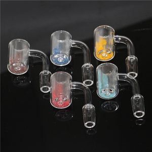 Smoking Thermale Bnager con sabbie colorate all'interno di Domeless Quartz Banger Chiodo maschio/femmina lucidato giunto per pipa ad acqua in vetro