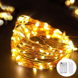 Światła świąteczne Salowe 30/50 LED 3M 5M LED String Copper Wire Fairy Lights Festival Wedding Party Decoration Lampa