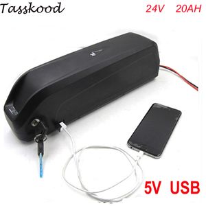New style Hailong Battery with USB and switch 24V 700W Samsung Electric Bike down tube lithium battery 24V 20Ah eBike battery