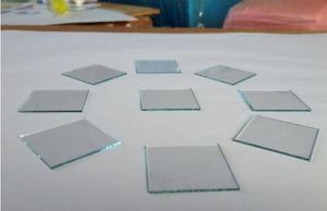 100 x 100 x 1,6 mm, 15 Ohm/Quadratmeter, 12 Stück/Lot, transparentes, leitfähiges, mit Fluor dotiertes Zinnoxid (FTO) beschichtetes Laborglas