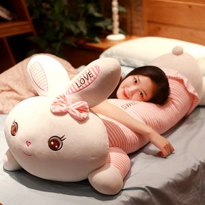 kawaii soft pink rabbit plush toy giant stuffed cartoon bunny doll toys sleeping pillows for girl gift decoration 90cm 115cm 145cm DY50428
