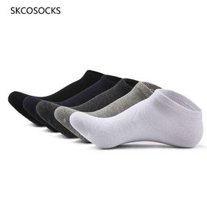 SKCOSOCKS Men Cotton Ankle Socks Men's Business Casual Solid Black White Short Socks Male 5 Pairs/lot for Spring Summer