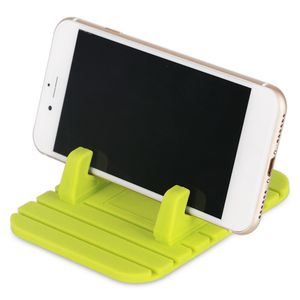 Car Silicone Mat Holder Soft Anti-slip Desktop Mat Holder Stand Bracket for GPS Mobile Phone With Package