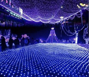 8メートル* 10 LED文字列、釣りネットランプ、クリスマス屋外防水ライスLEDフルスカイスター結婚式の装飾