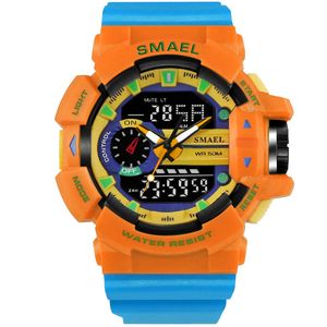 2018 Smael Sport Watch Leed Digital Watch 50M Wate Watese Мужские наручные часы S часов Мужчины мода погружение Relogio Masculino