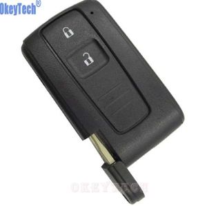 OKYTECH 2 botões Capa Chave de carro Shell FOB para Toyota Prius 2004-2009 Corola Verso Camry Substituição cartão chave inteligente com lâmina