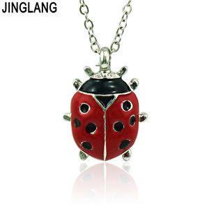 JINGLANG Fashion Initial Charms Beetler Necklace Pendant Metal Letters For Jewelry Personalized Animal Necklaces Gold Chain