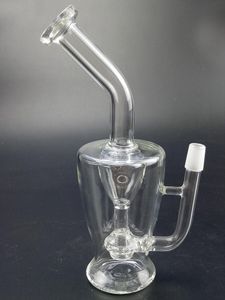 8.5 Inch Double Recycler Glass Water Pipe Bong Hookahs with 14.4mm Joint Heady Bongs Oil Rigs Dab Rig Bowl Dome Purple Black