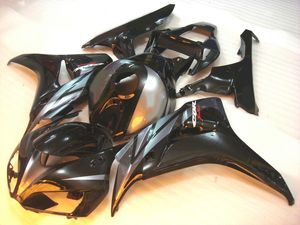 7 Gifts Fairings for Honda CBR1000RR 2006 2007 Czarny Silver Wtryskarka Working Kit CBR 1000 RR 06 07 ER96