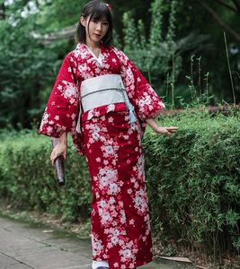 Padrão asiático Tradicional Japonês Floral Kimono com Algodão Robe Yukata Feminino Obi Algodão Do Vintage Feminino Traje Vestido de Noite