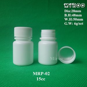 100 + 2sets 15g blanco plástico medicina farmacéutica cápsulas botellas vacías envases de plástico píldoras botella