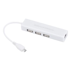 Micro USB to Network LAN Ethernet RJ45 Adapter with 3 Port USB 2.0 HUB Adapter