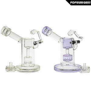 13 cm Tall Mini Oil Rig Hookahs bongs glass bubbler with quartz swing smoking pipe CAPS PG5043 FC MINI V2