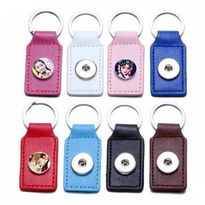 blank leather keychains for sublimation Rectangle key chain for heart thermal transfer printing jewelry customized gifts Mixed batch