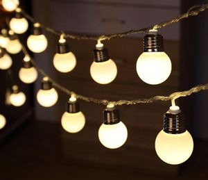 LED 4.5cm電球ボールデコレーションクリスマスパーティー新年ランプストリングの結婚式用品照明ライト5m 20球根