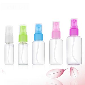 20ml 25ml 30ml 50ml 75ml 무작위 컬러 여행 투명 플라스틱 향수 원자화 기 소형 MIni 빈 스프레이 리필 가능 병