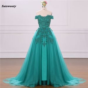 2023 Sexy Longo Longo Verde Elegante Mangas curtas Tule sem costas Vestido de festa da noite formal vestidos árabes turcos vestidos