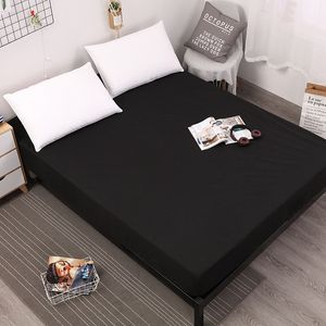 Waterproof Solid Bed Sheets Fitted Sheet ST05 Mattress Protector Cover Home Hotel Doom Moisture-proof Bed Linen Elastic Band