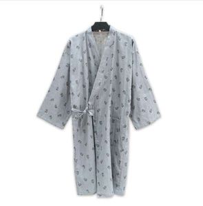 Mens fofo zebra 100% algodão kimono vestes homens primavera simples roupões de banho longa manga spa casual japonês vestes para macho