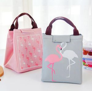 Flamingo saco térmico Preto À Prova D 'Água Oxford Beach Lunch Bag Comida Picnic Quente Fresco Guardião Das Mulheres kid Men Cooler Bag