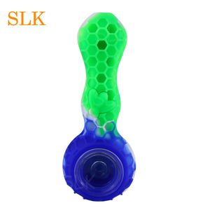 honeycomb glass oil burner pipe silicone tobacco bongs smoking pipe dabs straw rigs dabber Smoking Accessories