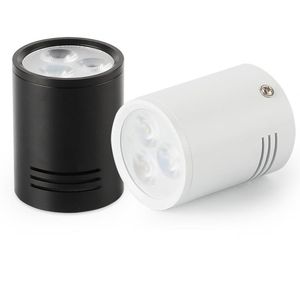 Dimmbare LED-Downlights 6 W, 10 W, 18 W, 24 W, oberflächenmontierte Deckenleuchten, Spotlicht, Weiß, Schwarz, Silber