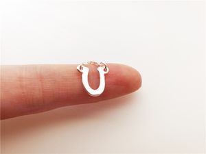 Wholesale great gifts for mothers for sale - Group buy U shaped letter chain bracelet English alphabet word like horseshoe footprint print great and lucky language words woman mother men s family gifts jewelry