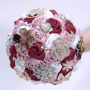 Matrimoni, Simulazione, Rose Satin, Brower Bride, Bouquet portatile