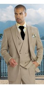 Projeto popular Do Noivo Smoking One Button Pico Lapela Groomsmen Melhor Homem Terno Do Casamento Dos Homens Ternos (Jacket + Pants + Vest + Tie) J496