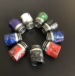 Mönster 810 tråd Epoxy harts rostfritt stål dropptips Wave Wide Bore SS MUNPIECE TFV8 TFV12 KENNEDY 24 GOON 528