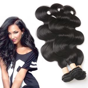Brazilian Remy Hair Extensions 3 Pieces/lot Body Wave Virgin Longer Inch 95-100g/piece Natural Color Hair Weaves 30-40inch