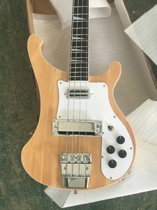 Custom Shop 4003 Rick 4 Strings Bass Guitar Natural Wood Two Outputs Jacks Electric Bass South Korea imported accessories