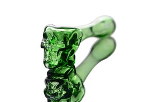 pyrex glass smoking pipe oil burner cool skull spoon pipe hand small straight glass tube free