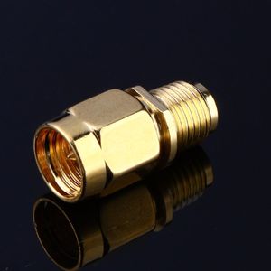 For RF Coaxial Cable Gold Plated Color RP SMA Female Jack to SMA Male Plug Straight Mini Jack Plug Wire Connector Adapter